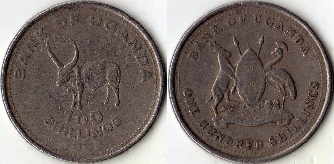 Уганда. 100 шиллингов 1998 года.