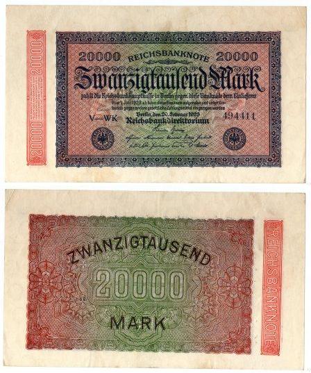 Германия. 20000 марок 1923 года.