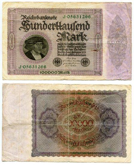 100000 марок 1923 года.