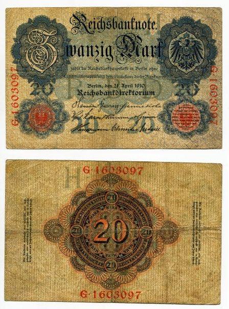 20 марок 1910 года.