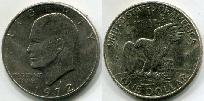 США. 1 доллар 1972 года. "D".