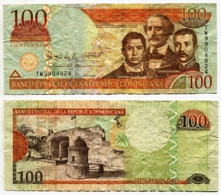 Доминиканская республика. 100 песо 2009 года.