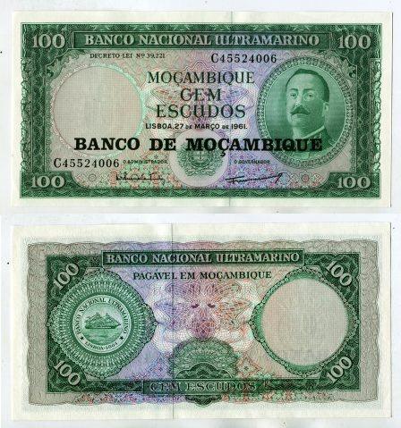 Мозамбик. 100 эскудо 1961 года.