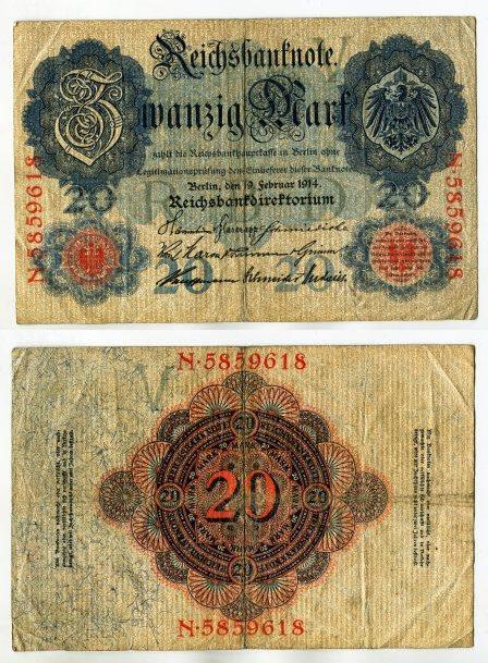 20 марок 1914 года.
