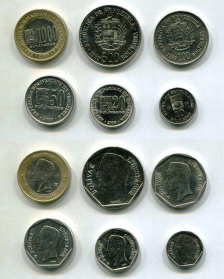 Венесуэла. Набор монет 1998 - 2005 гг.