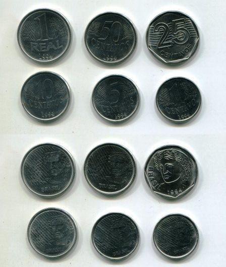 Бразилия. Набор монет 1994 года.
