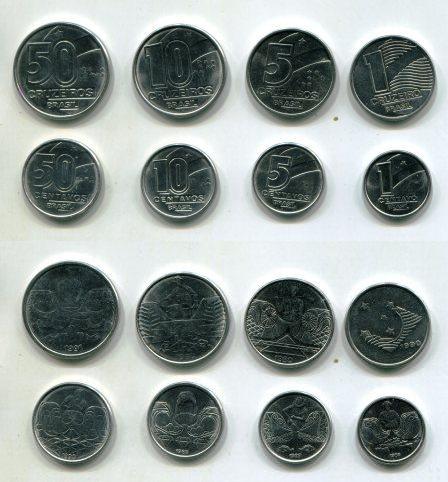 Бразилия. Набор монет 1989 - 1991 гг. Профессии.