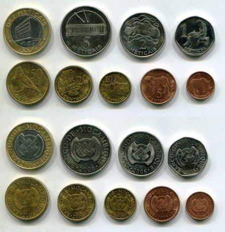 Мозамбик. Набор монет 2006 года.