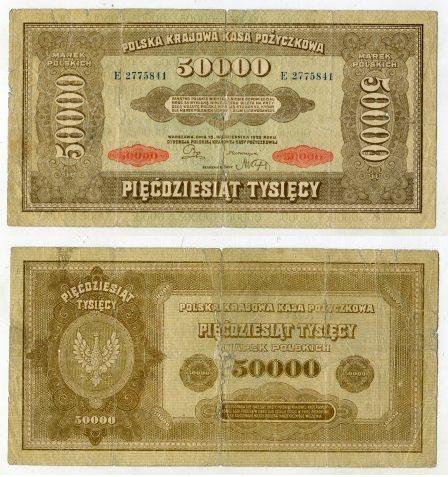 Польша. 50000 марок 1922 года.