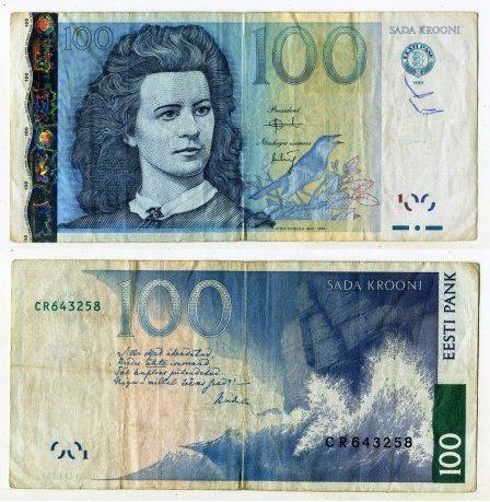 Эстония. 100 крон 1999 года.