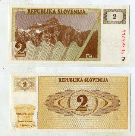 Словения. 2 толара 1990 года.