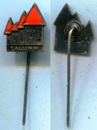 Знак "Таллинн". оранжевый. тяж. металл.